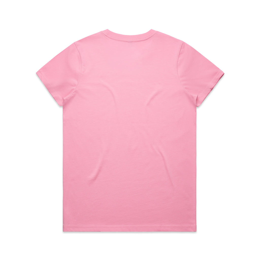 Ascolour Wos Maple Tee 4001 Maple Tee Bubblegum Back - Custom Printed - Print Blanc