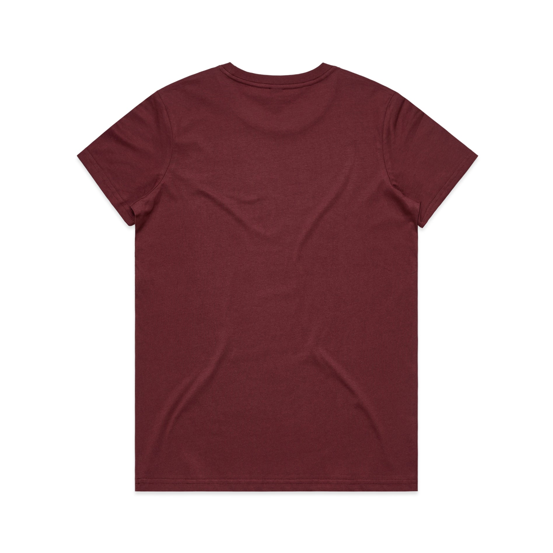 Ascolour Wos Maple Tee 4001 Maple Tee Burgundy Back - Custom Printed - Print Blanc