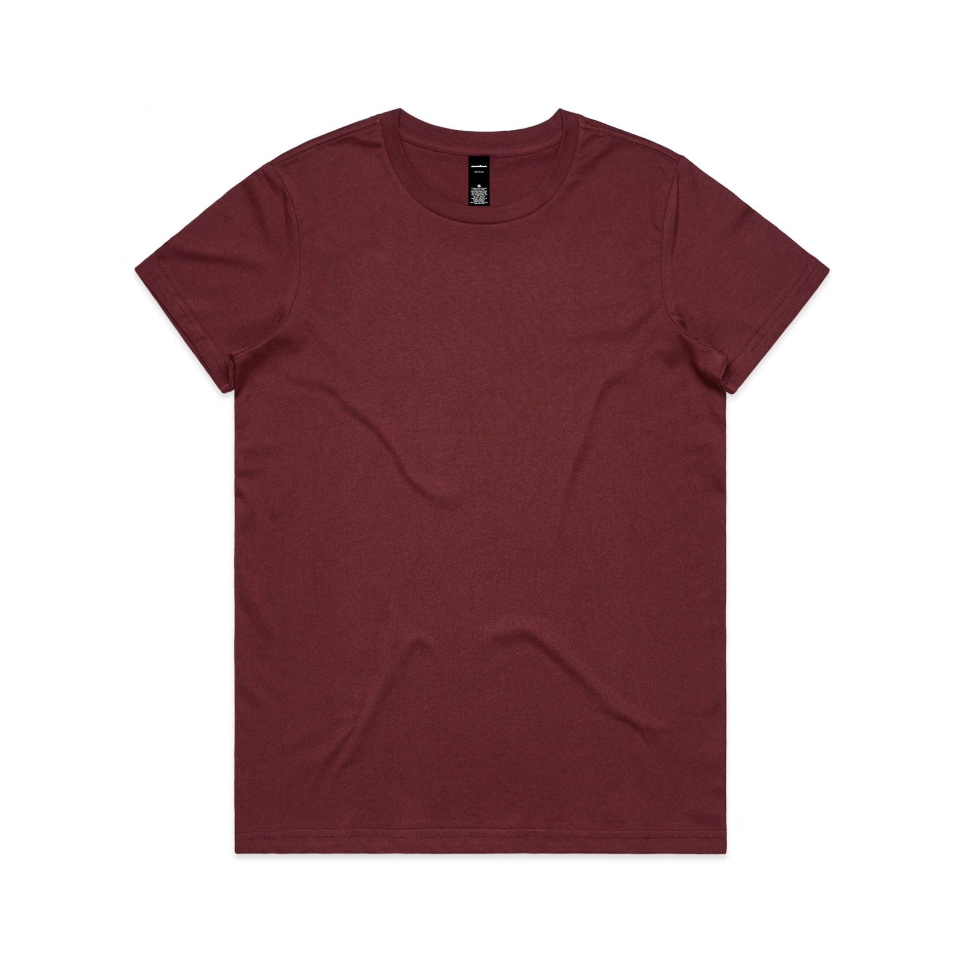 Ascolour Wos Maple Tee 4001 Maple Tee Burgundy Front - Custom Printed - Print Blanc