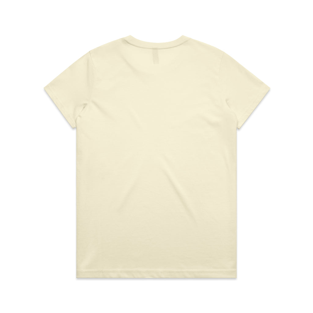 Ascolour Wos Maple Tee 4001 Maple Tee Butter Back - Custom Printed - Print Blanc