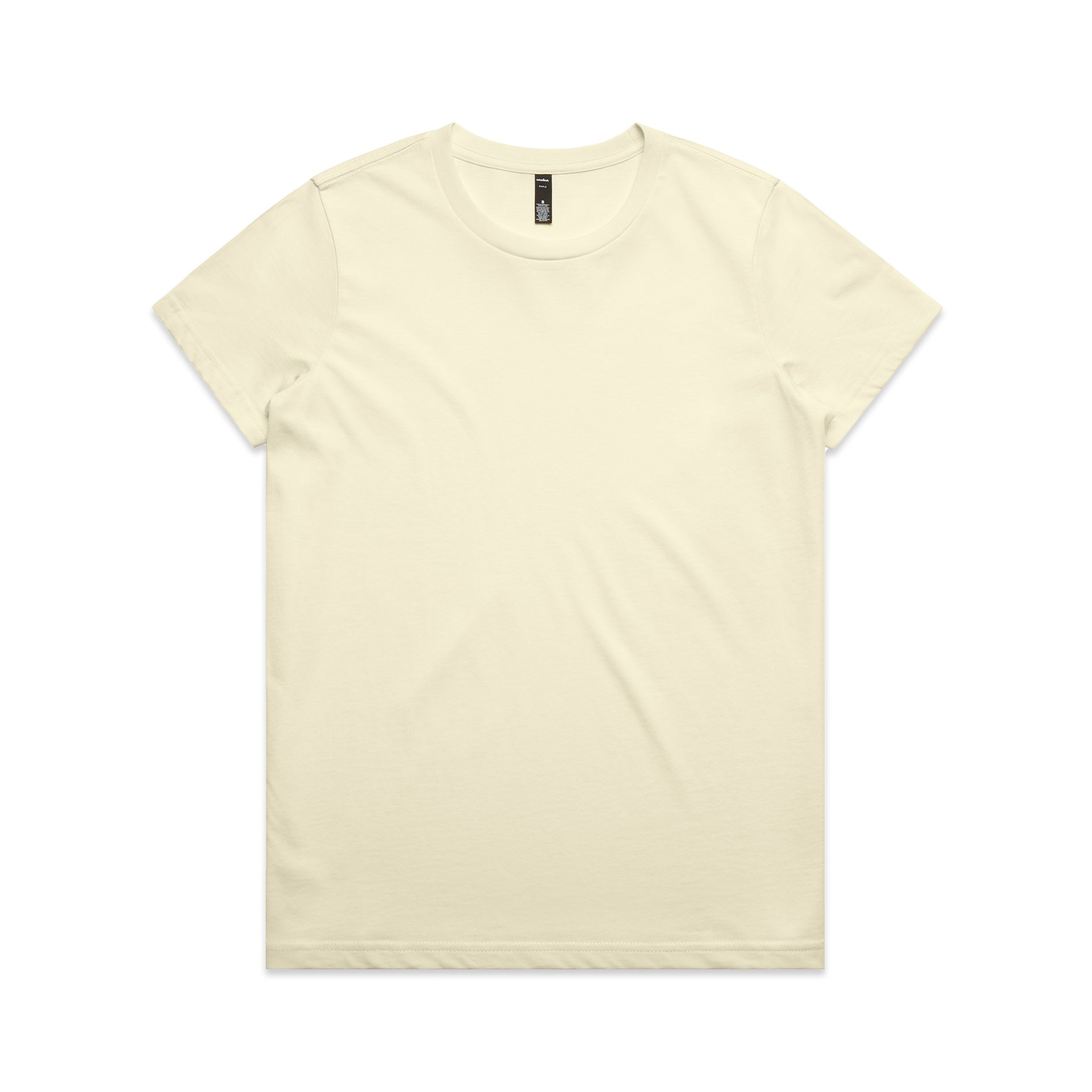 Ascolour Wos Maple Tee 4001 Maple Tee Butter Front - Custom Printed - Print Blanc