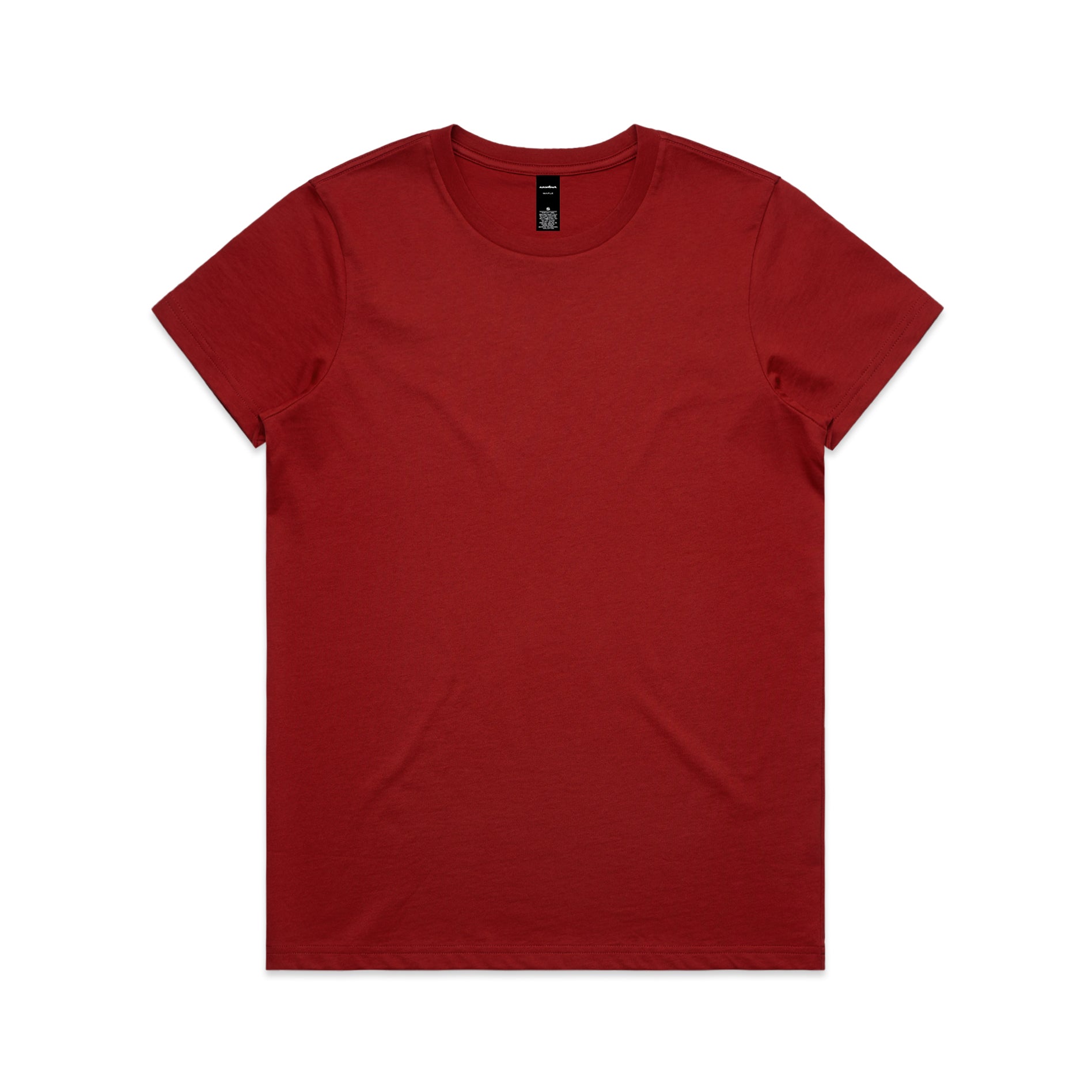 Ascolour Wos Maple Tee 4001 Maple Tee Cardinal Front - Custom Printed - Print Blanc