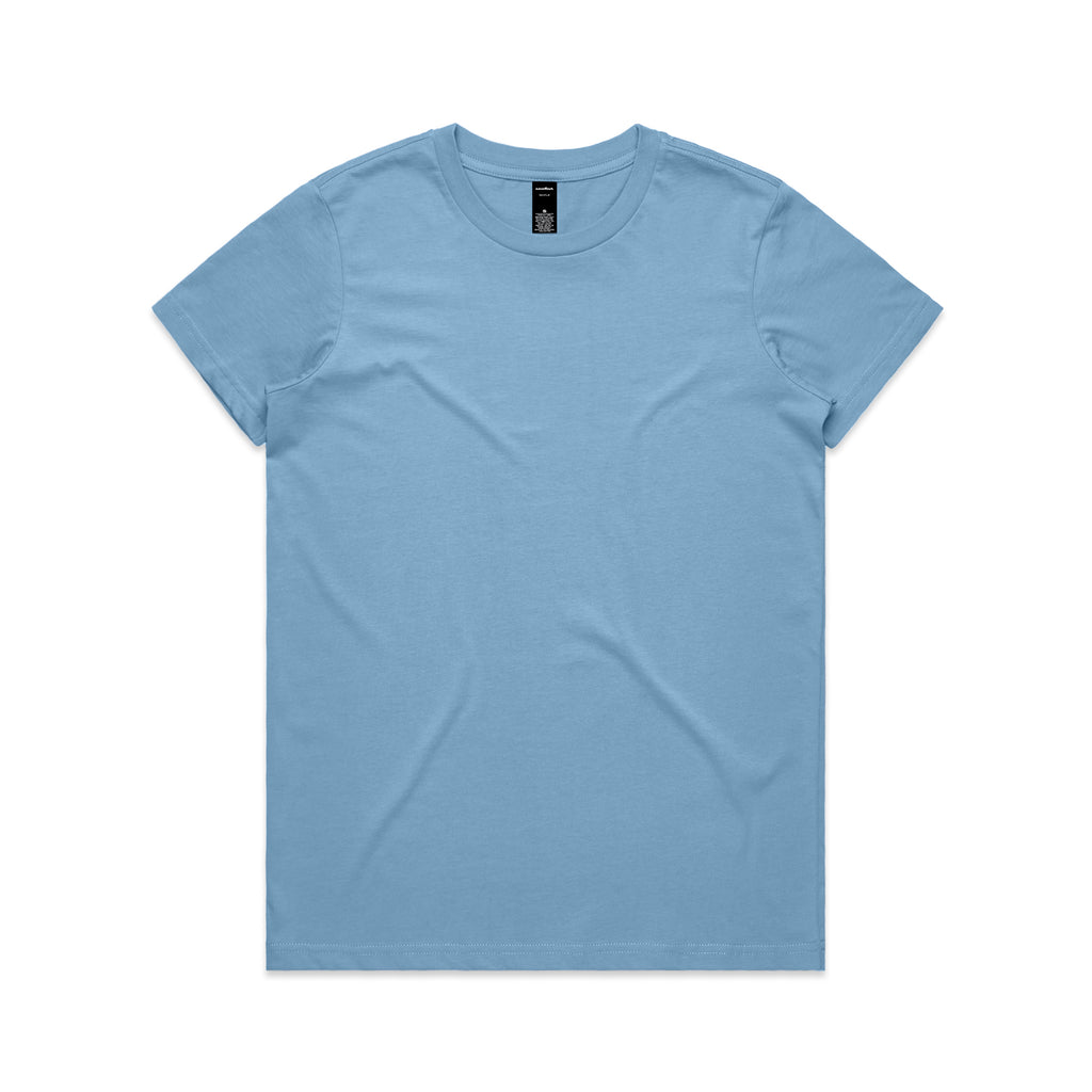 Ascolour Wos Maple Tee 4001 Maple Tee Carolina Blue Front - Custom Printed - Print Blanc