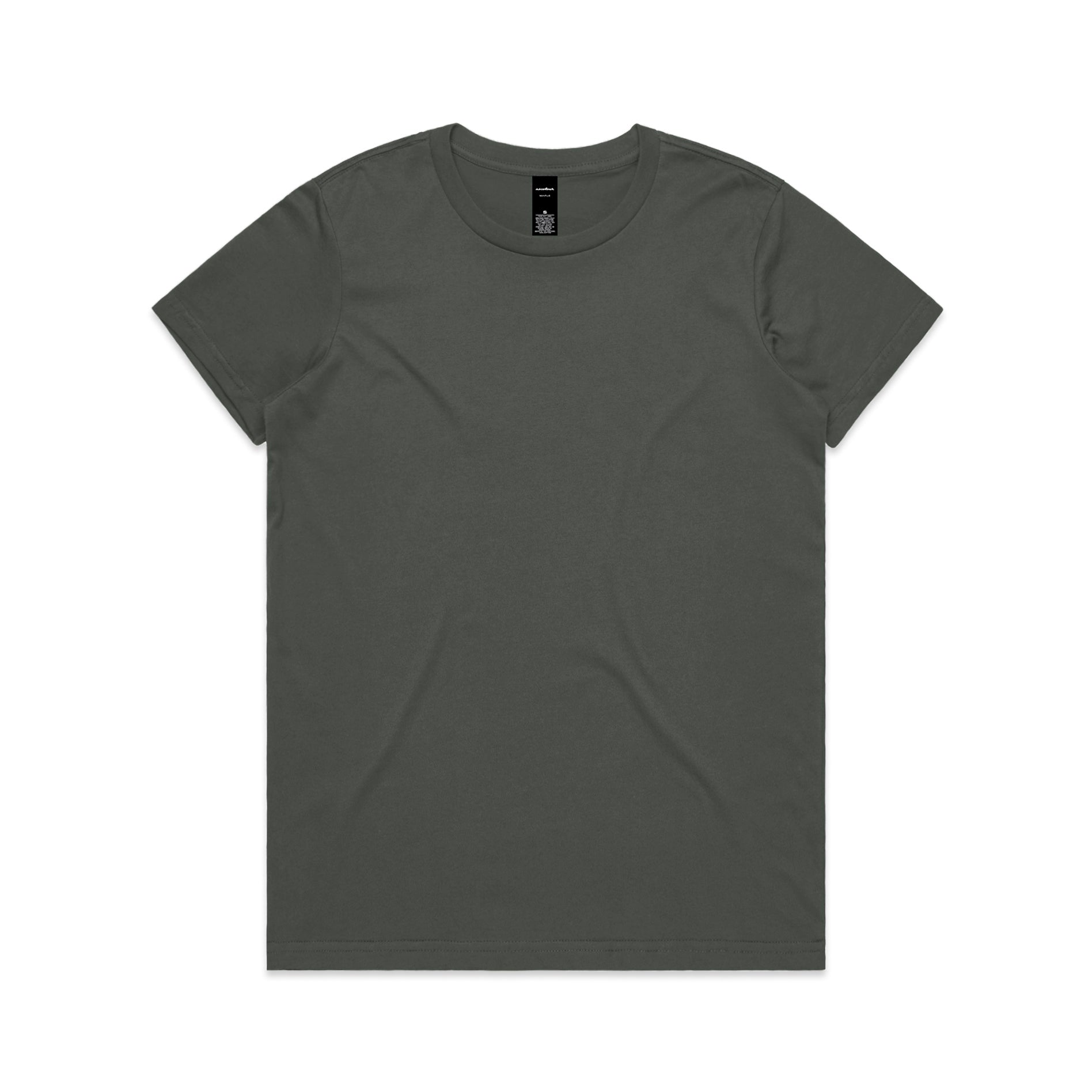 Ascolour Wos Maple Tee 4001 Maple Tee Charcoal Front - Custom Printed - Print Blanc