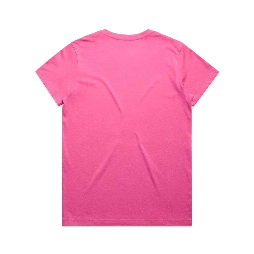 Ascolour Wos Maple Tee 4001 Maple Tee Charity Pink Back - Custom Printed - Print Blanc