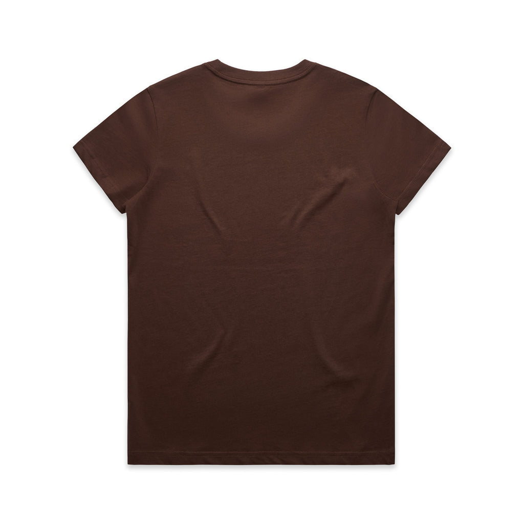 Ascolour Wos Maple Tee 4001 Maple Tee Chestnut Back - Custom Printed - Print Blanc