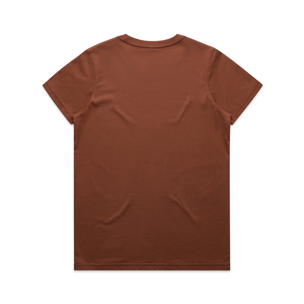 Ascolour Wos Maple Tee 4001 Maple Tee Clay Back - Custom Printed - Print Blanc