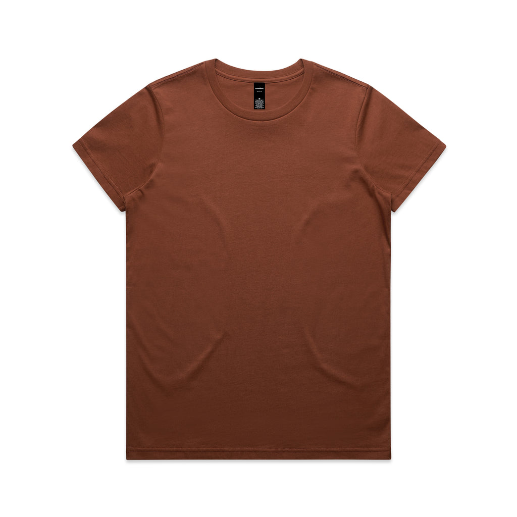 Ascolour Wos Maple Tee 4001 Maple Tee Clay Front - Custom Printed - Print Blanc