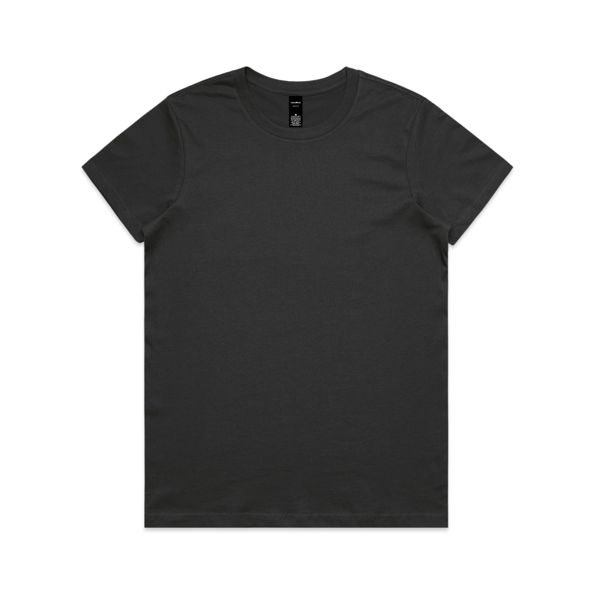 Ascolour Wos Maple Tee 4001 Maple Tee Coal Front - Custom Printed - Print Blanc