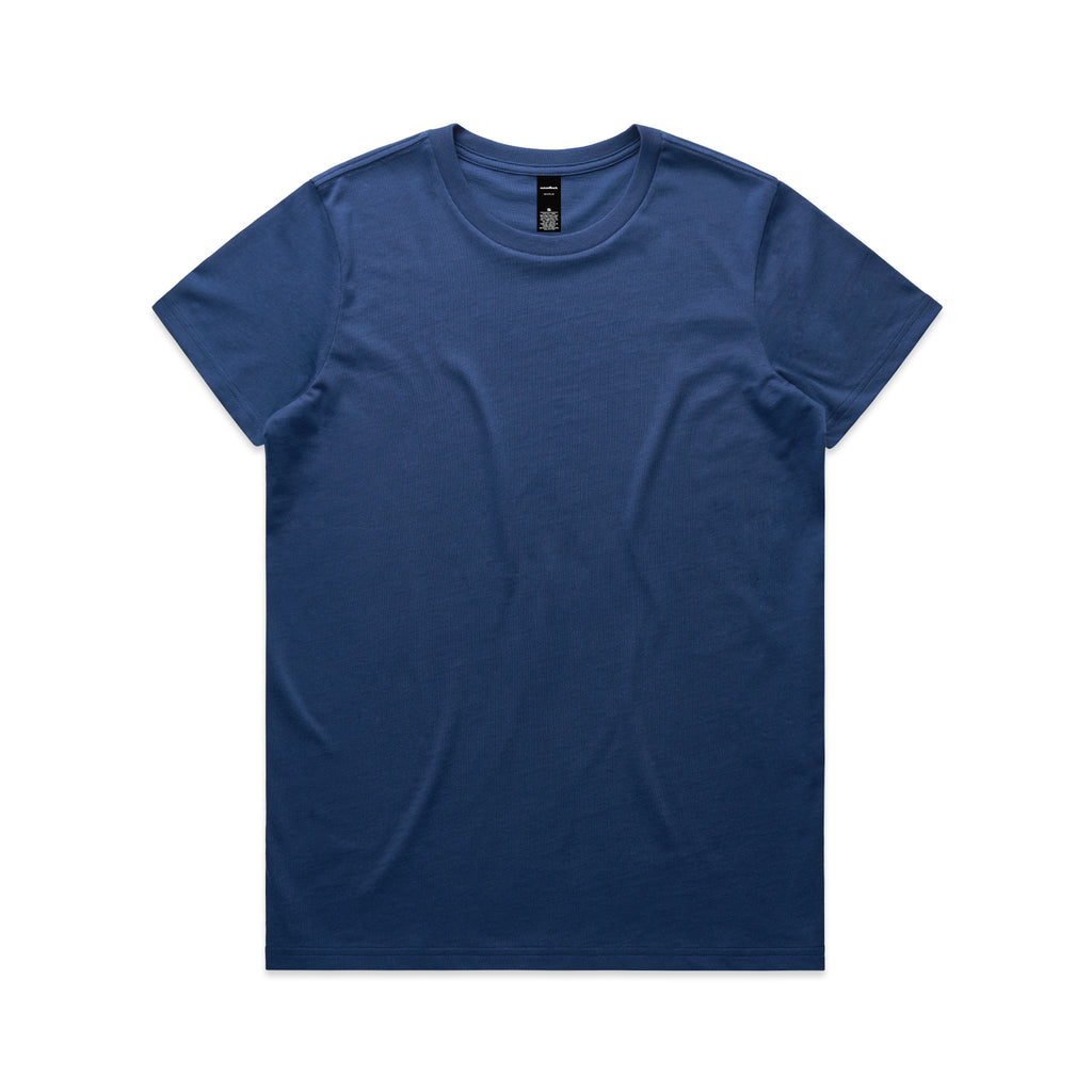 Ascolour Wos Maple Tee 4001 Maple Tee Cobalt Front - Custom Printed - Print Blanc