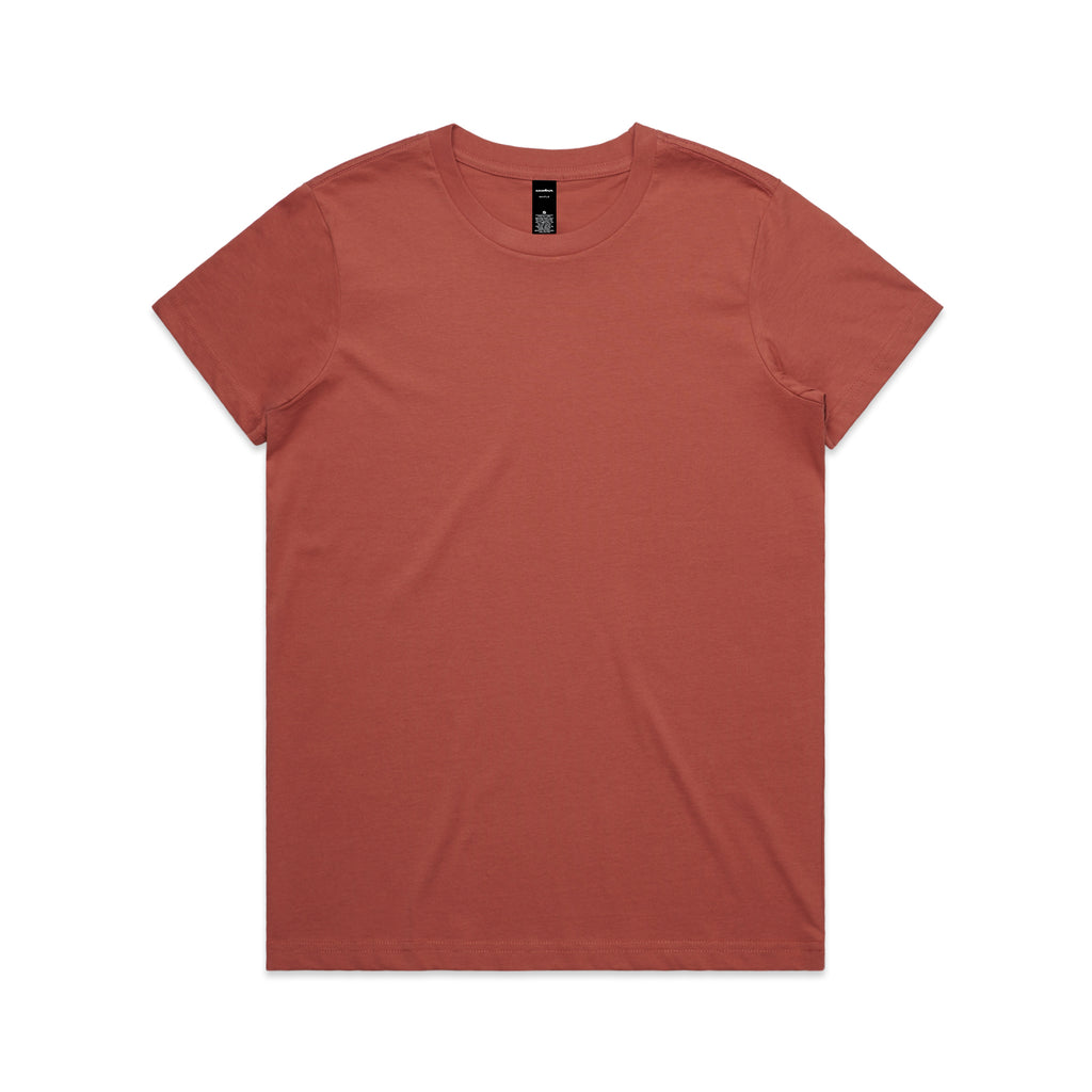 Ascolour Wos Maple Tee 4001 Maple Tee Coral Front - Custom Printed - Print Blanc