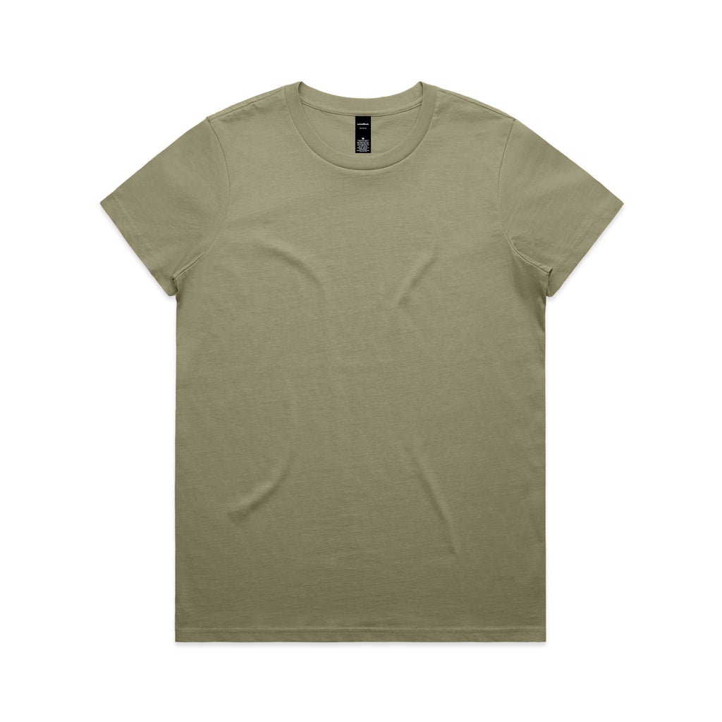 Ascolour Wos Maple Tee 4001 Maple Tee Eucalyptus Front - Custom Printed - Print Blanc