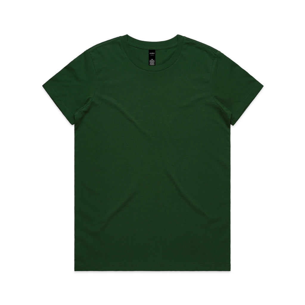 Ascolour Wos Maple Tee 4001 Maple Tee Forest Green Front - Custom Printed - Print Blanc