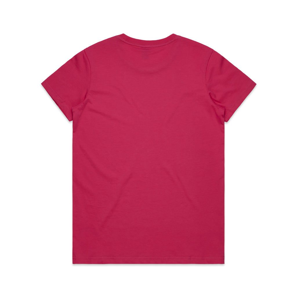 Ascolour Wos Maple Tee 4001 Maple Tee Fuchsia Back - Custom Printed - Print Blanc