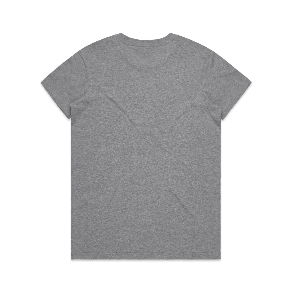 Ascolour Wos Maple Tee 4001 Maple Tee Grey Marle Back - Custom Printed - Print Blanc
