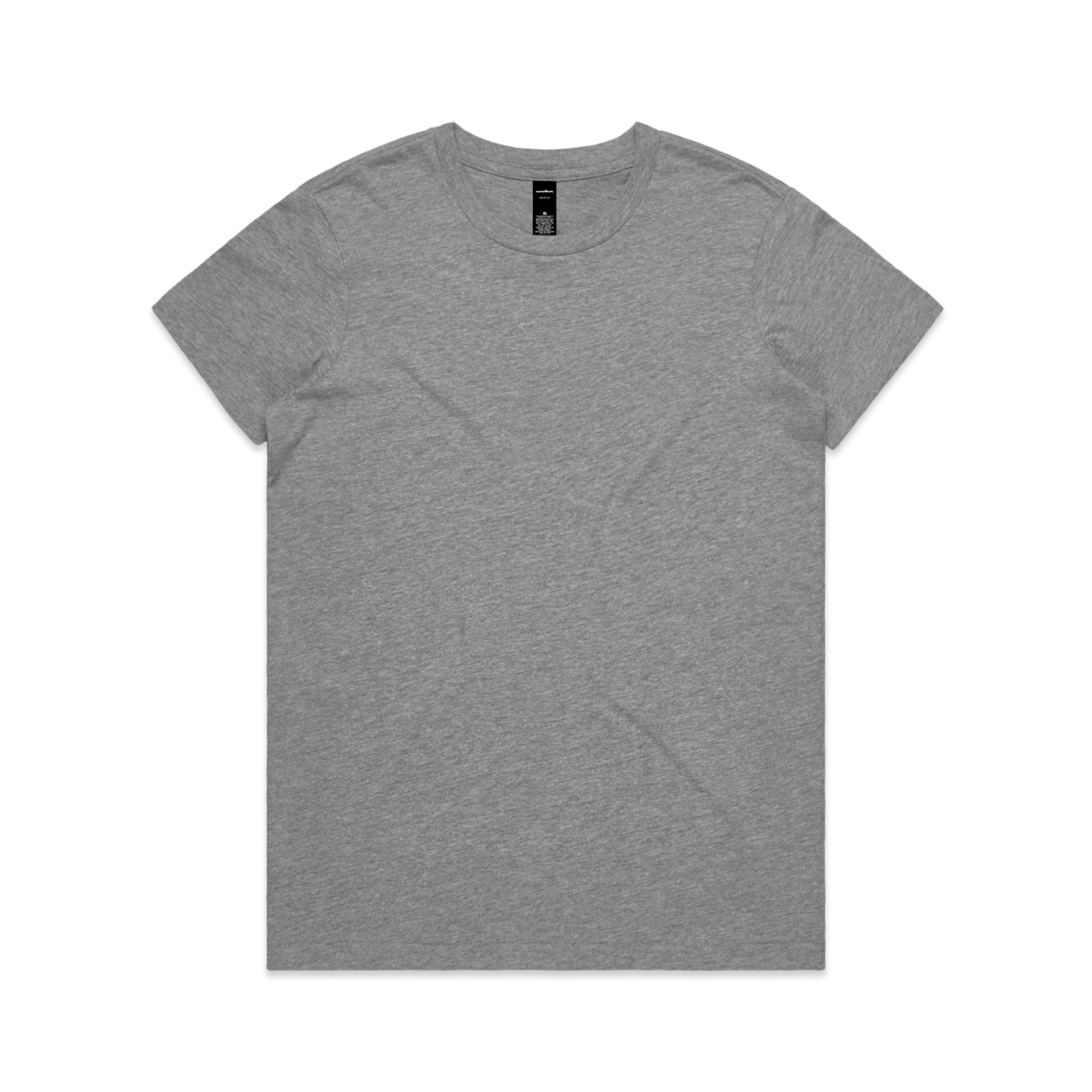 Ascolour Wos Maple Tee 4001 Maple Tee Grey Marle Front - Custom Printed - Print Blanc