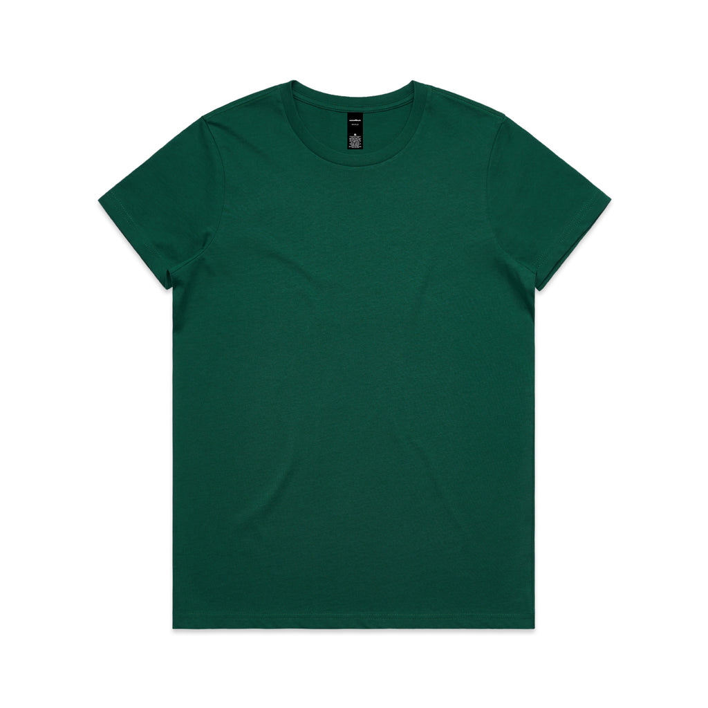 Ascolour Wos Maple Tee 4001 Maple Tee Jade Front - Custom Printed - Print Blanc
