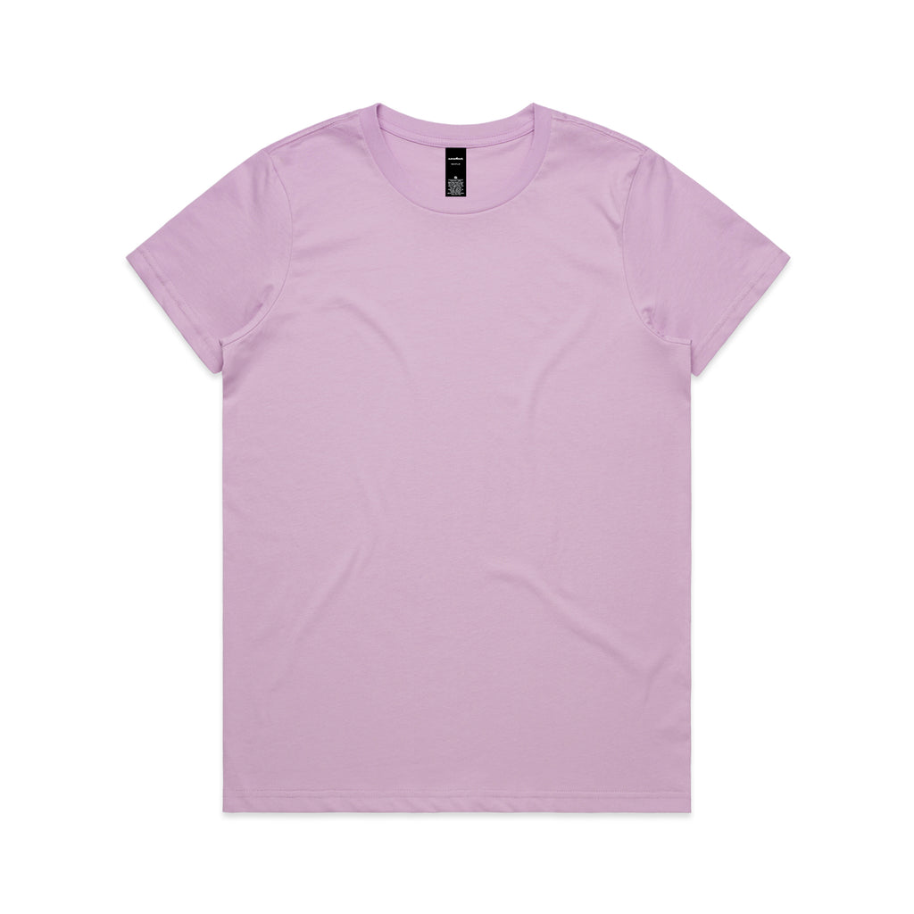 Ascolour Wos Maple Tee 4001 Maple Tee Lavender Front - Custom Printed - Print Blanc