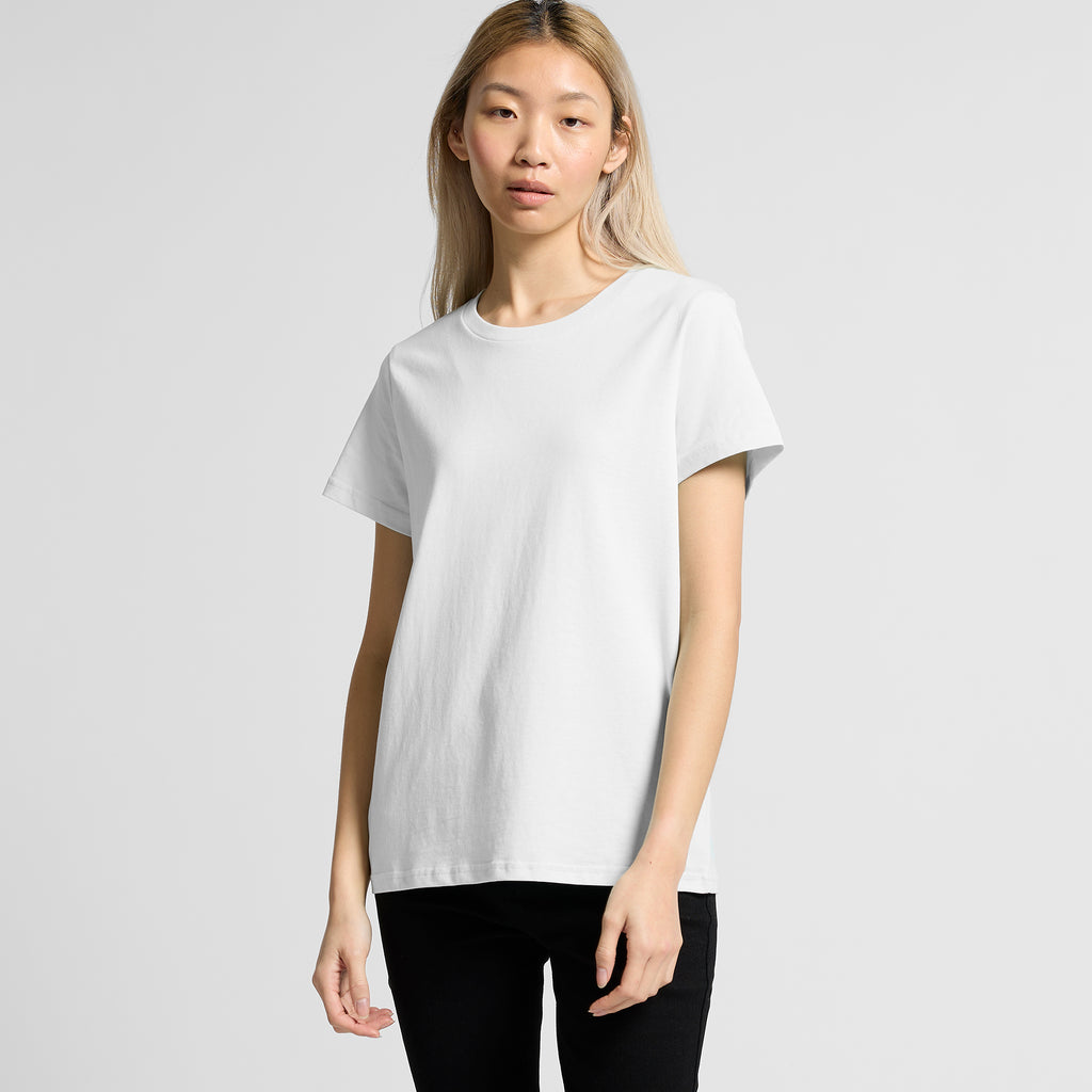 Ascolour Wos Maple Tee 4001 Maple Tee Loose Front - Custom Printed - Print Blanc