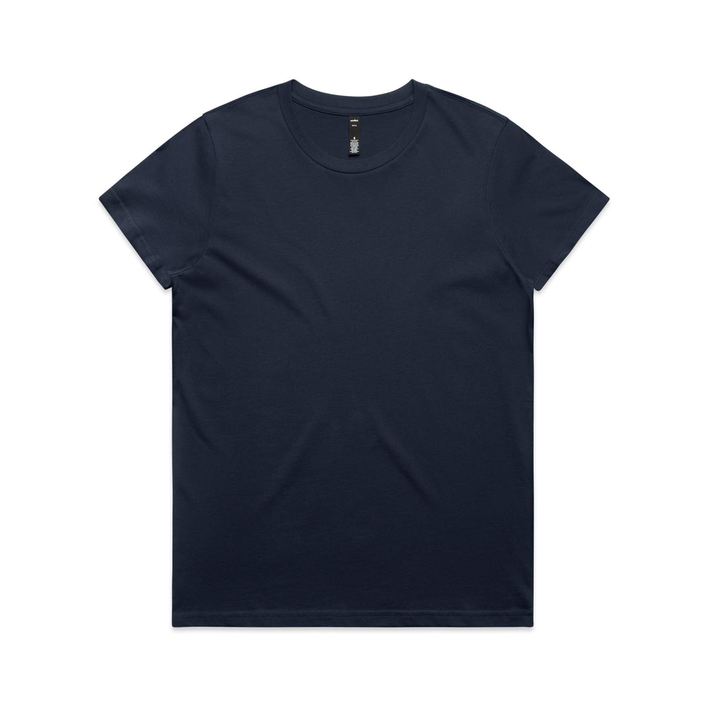 Ascolour Wos Maple Tee 4001 Maple Tee Midnight Blue Front - Custom Printed - Print Blanc