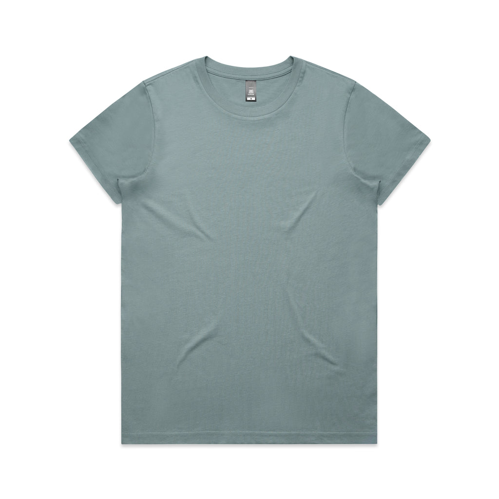Ascolour Wos Maple Tee 4001 Maple Tee Mineral Front - Custom Printed - Print Blanc
