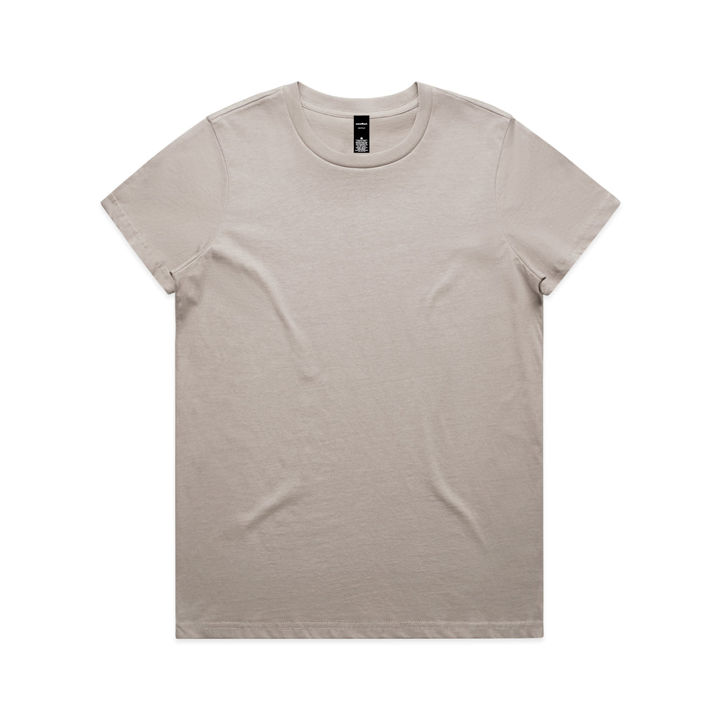 Ascolour Wos Maple Tee 4001 Maple Tee Mushroom Front - Custom Printed - Print Blanc