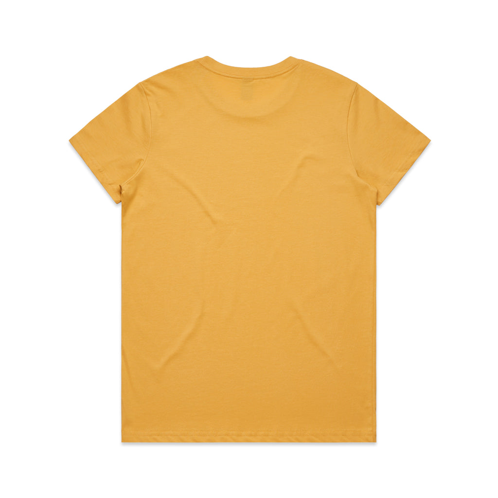 Ascolour Wos Maple Tee 4001 Maple Tee Mustard Back - Custom Printed - Print Blanc