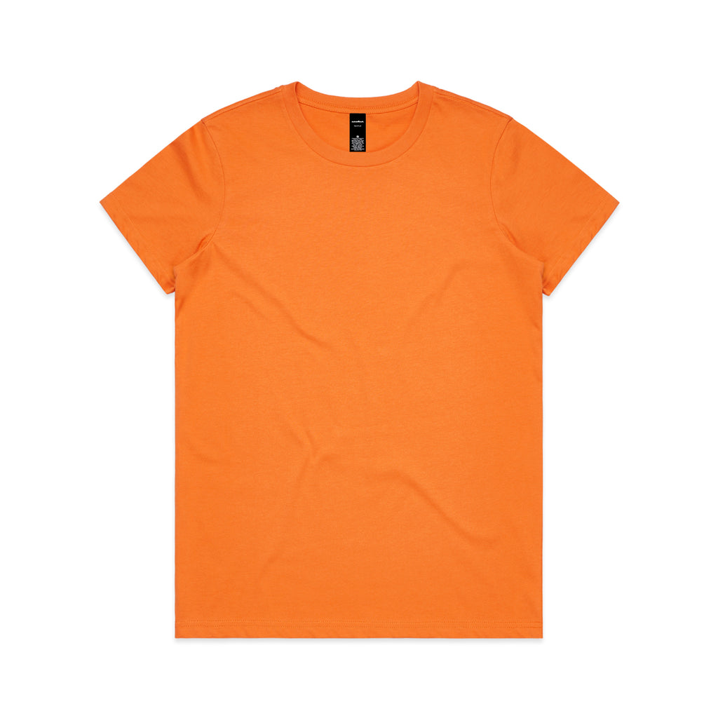 Ascolour Wos Maple Tee 4001 Maple Tee Orange Front - Custom Printed - Print Blanc