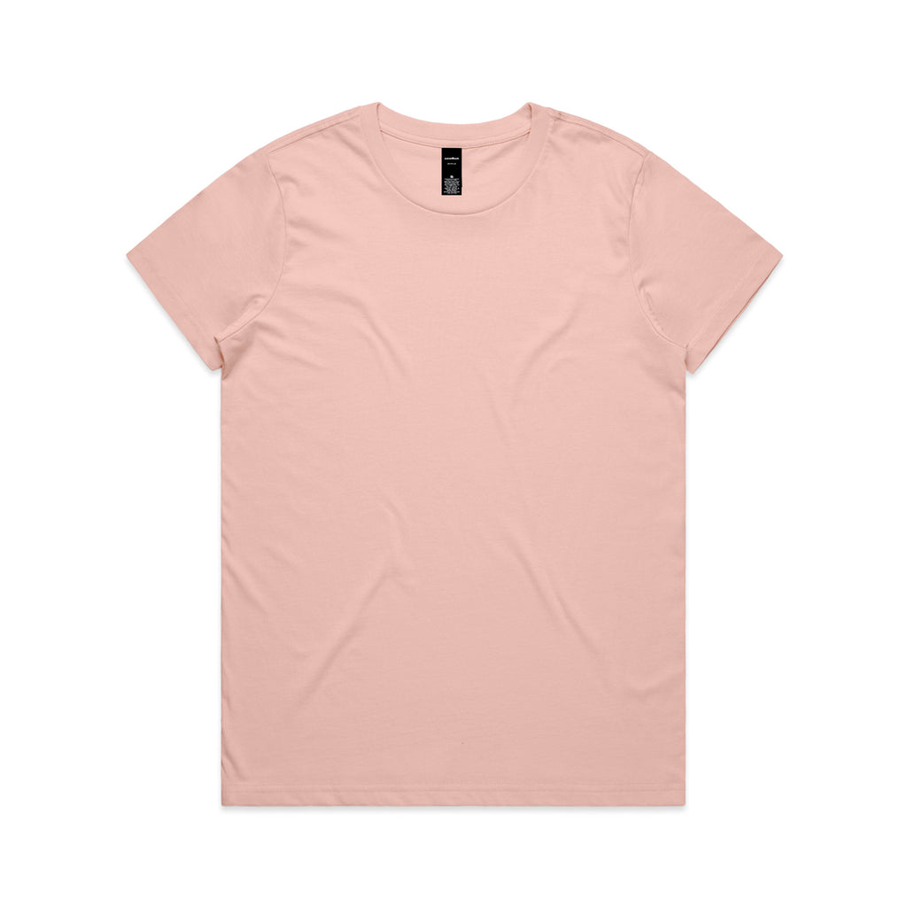 Ascolour Wos Maple Tee 4001 Maple Tee Pale Pink Front - Custom Printed - Print Blanc