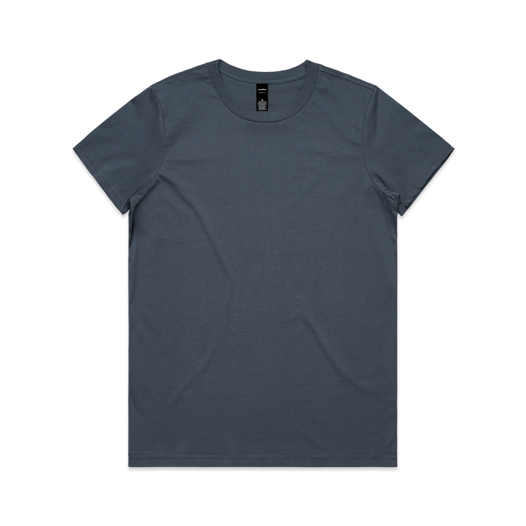 Ascolour Wos Maple Tee 4001 Maple Tee Petrol Blue Front - Custom Printed - Print Blanc