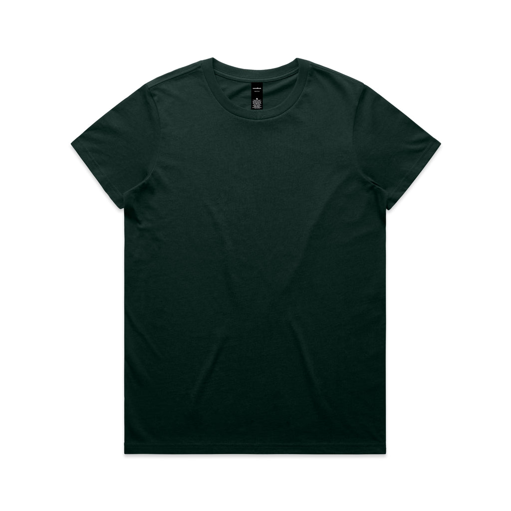 Ascolour Wos Maple Tee 4001 Maple Tee Pine Green Front - Custom Printed - Print Blanc