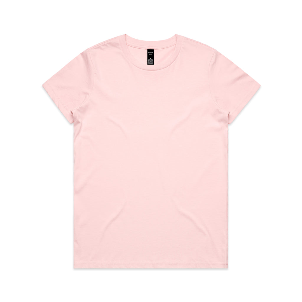 Ascolour Wos Maple Tee 4001 Maple Tee Pink Front - Custom Printed - Print Blanc