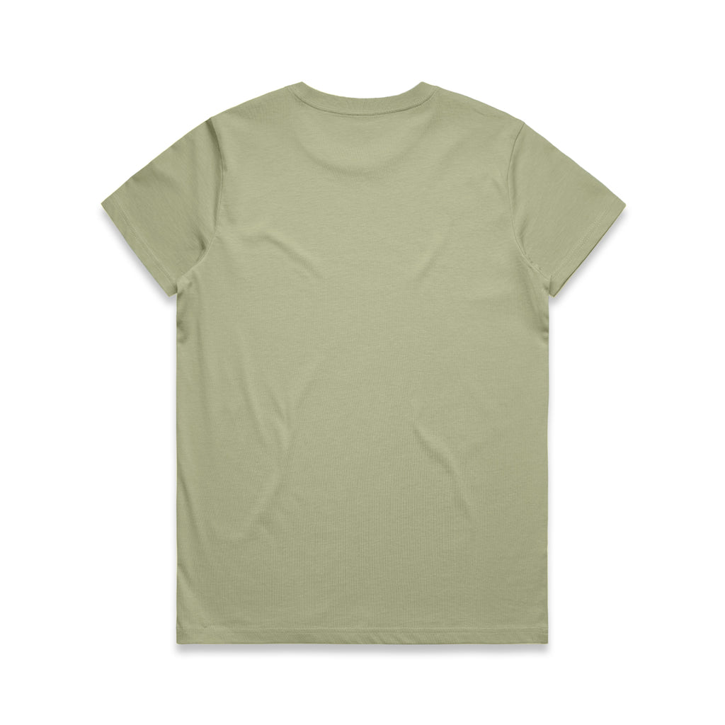 Ascolour Wos Maple Tee 4001 Maple Tee Pistachio Back - Custom Printed - Print Blanc