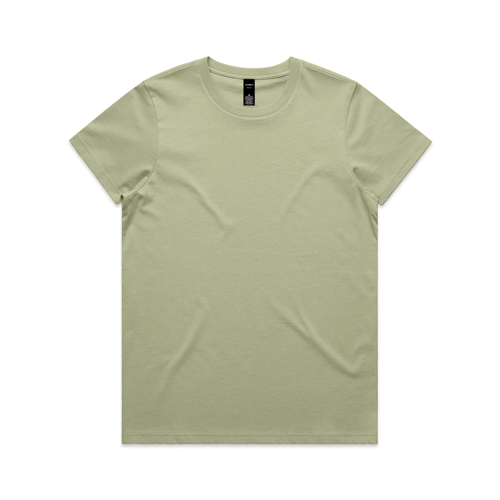 Ascolour Wos Maple Tee 4001 Maple Tee Pistachio Front - Custom Printed - Print Blanc