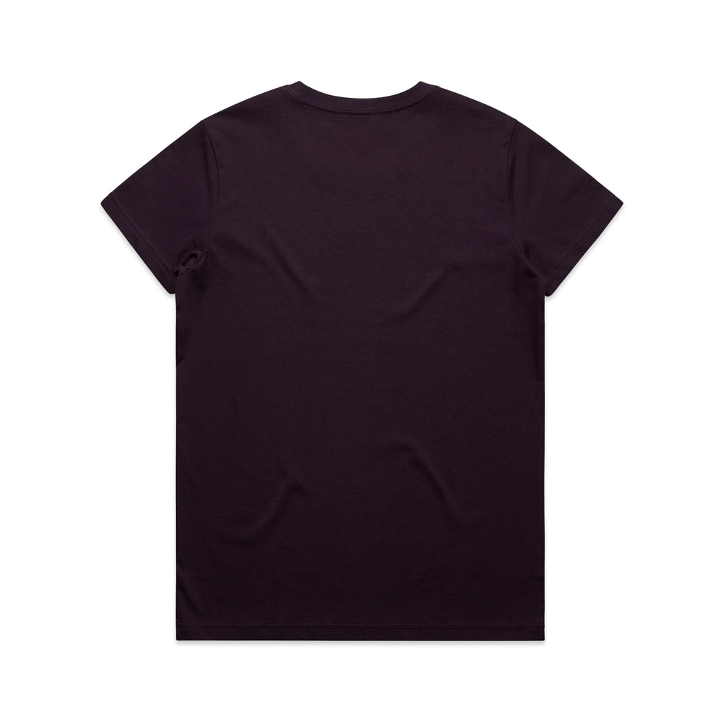 Ascolour Wos Maple Tee 4001 Maple Tee Plum Back - Custom Printed - Print Blanc