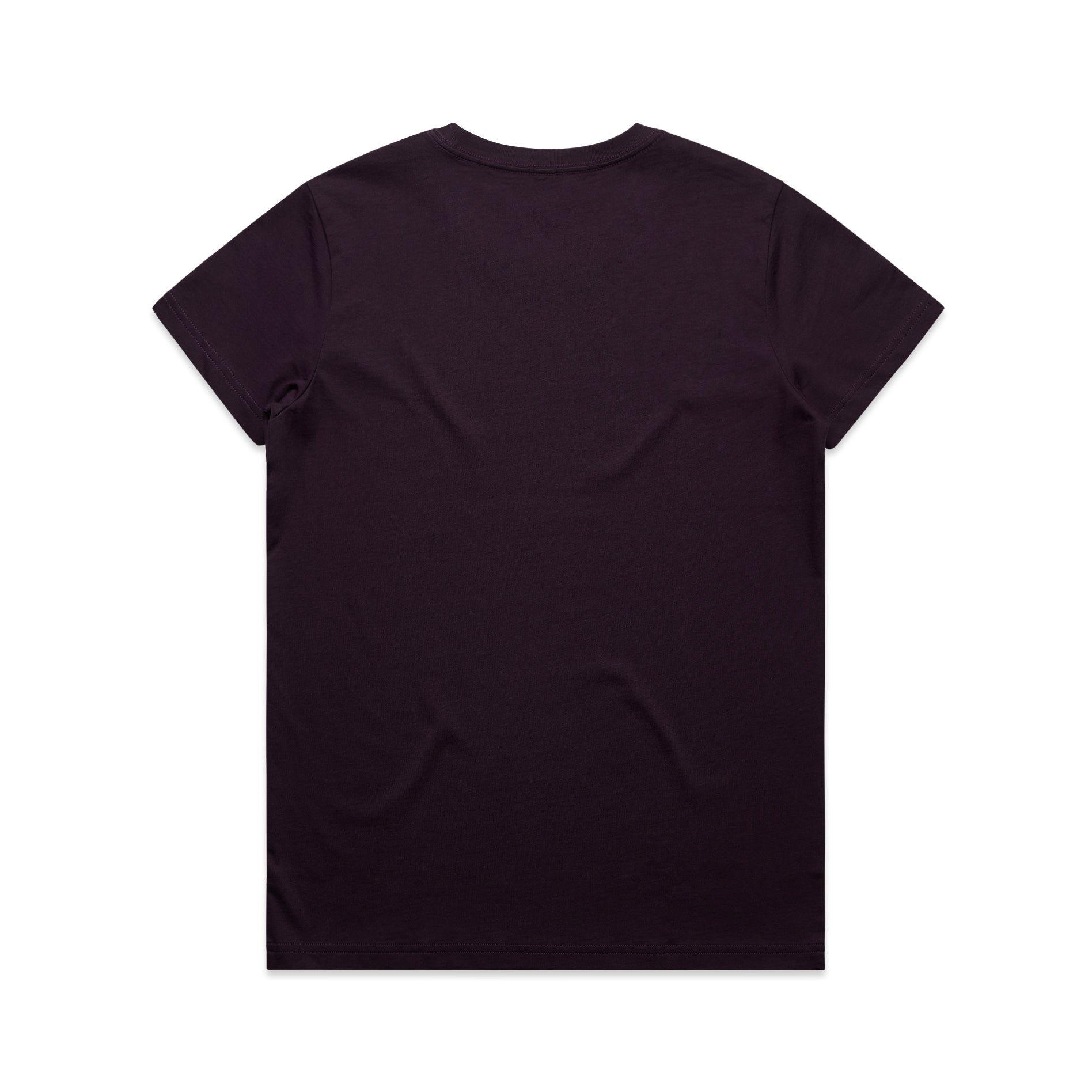 Ascolour Wos Maple Tee 4001 Maple Tee Plum Back - Custom Printed - Print Blanc