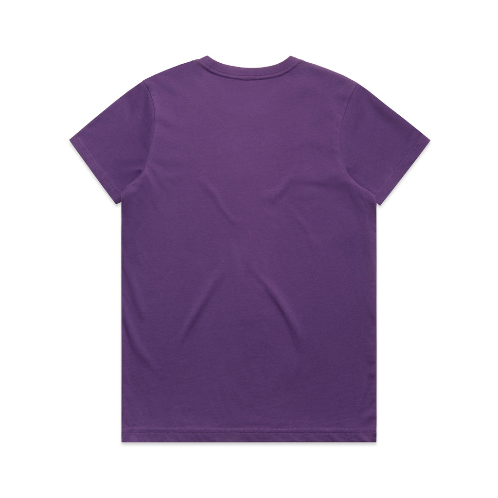 Ascolour Wos Maple Tee 4001 Maple Tee Purple Back - Custom Printed - Print Blanc