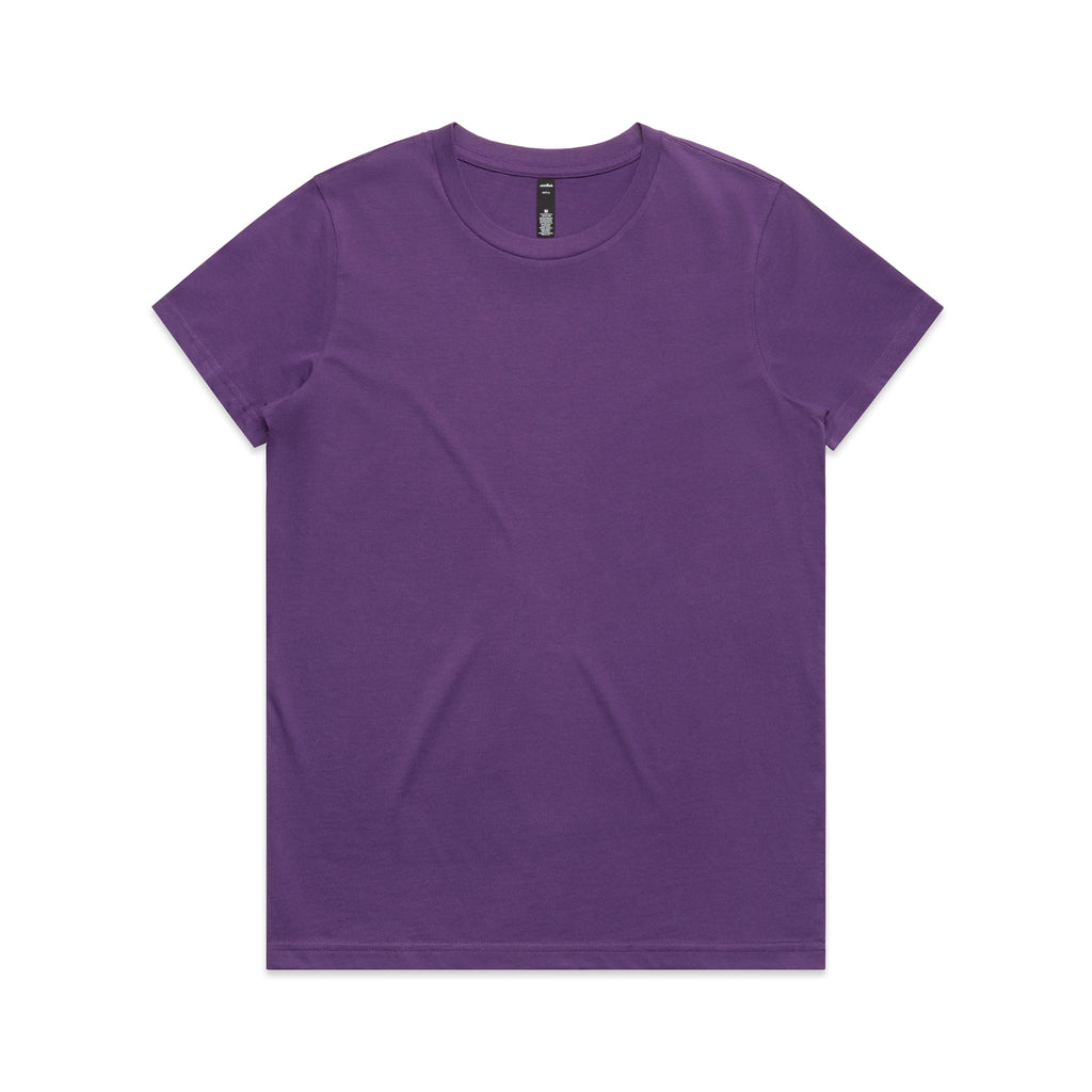 Ascolour Wos Maple Tee 4001 Maple Tee Purple Front - Custom Printed - Print Blanc
