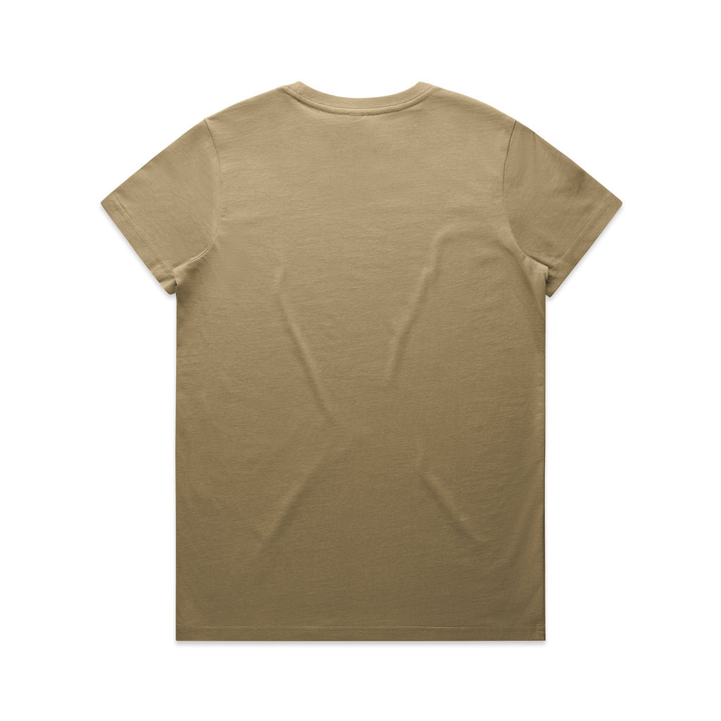 Ascolour Wos Maple Tee 4001 Maple Tee Sand Back - Custom Printed - Print Blanc
