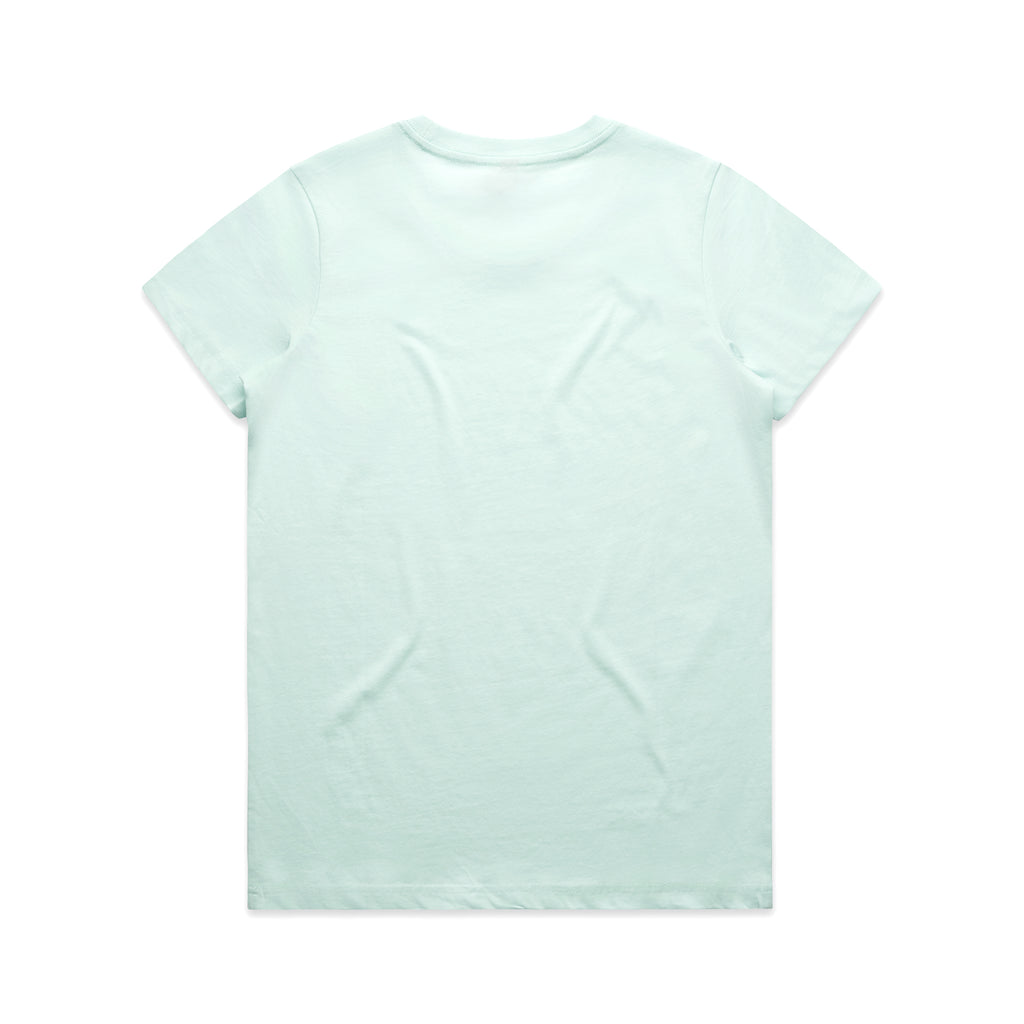 Ascolour Wos Maple Tee 4001 Maple Tee Seafoam Back - Custom Printed - Print Blanc