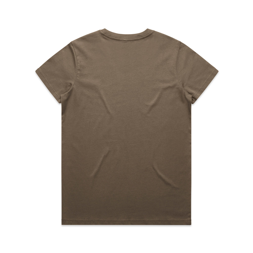 Ascolour Wos Maple Tee 4001 Maple Tee Walnut Back - Custom Printed - Print Blanc