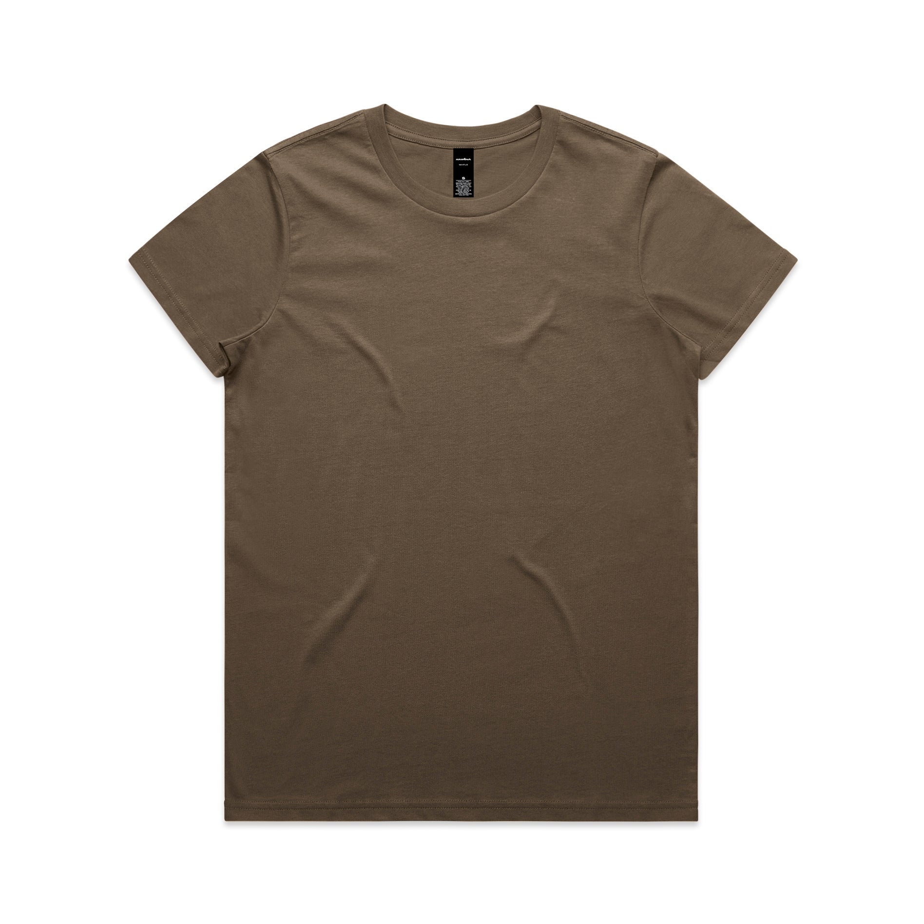 Ascolour Wos Maple Tee 4001 Maple Tee Walnut Front - Custom Printed - Print Blanc