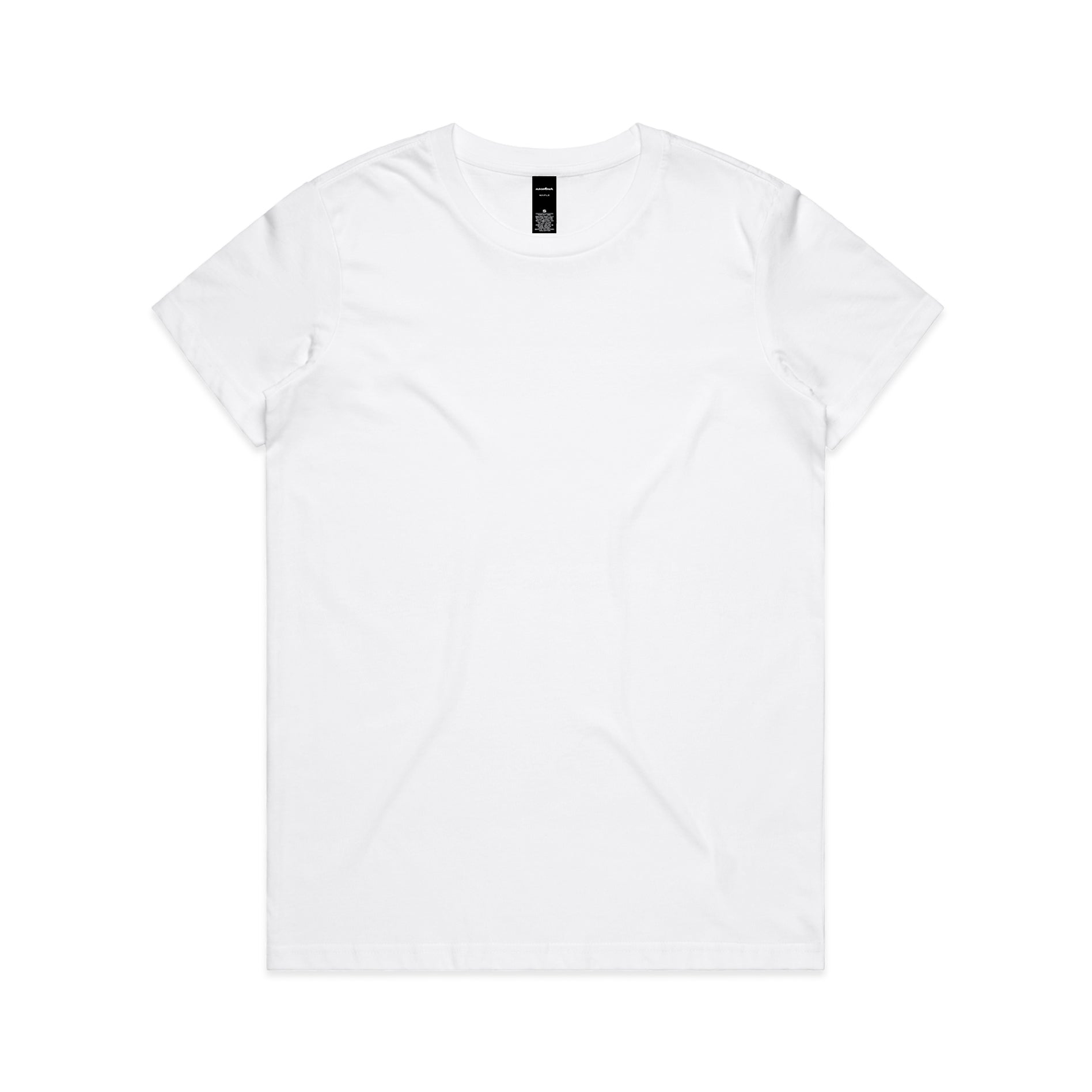 Ascolour Wos Maple Tee 4001 Maple Tee White Front - Custom Printed - Print Blanc