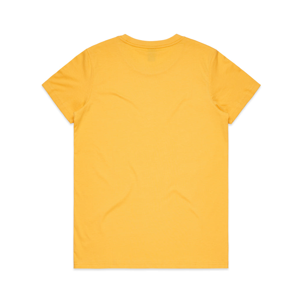 Ascolour Wos Maple Tee 4001 Maple Tee Yellow Back - Custom Printed - Print Blanc