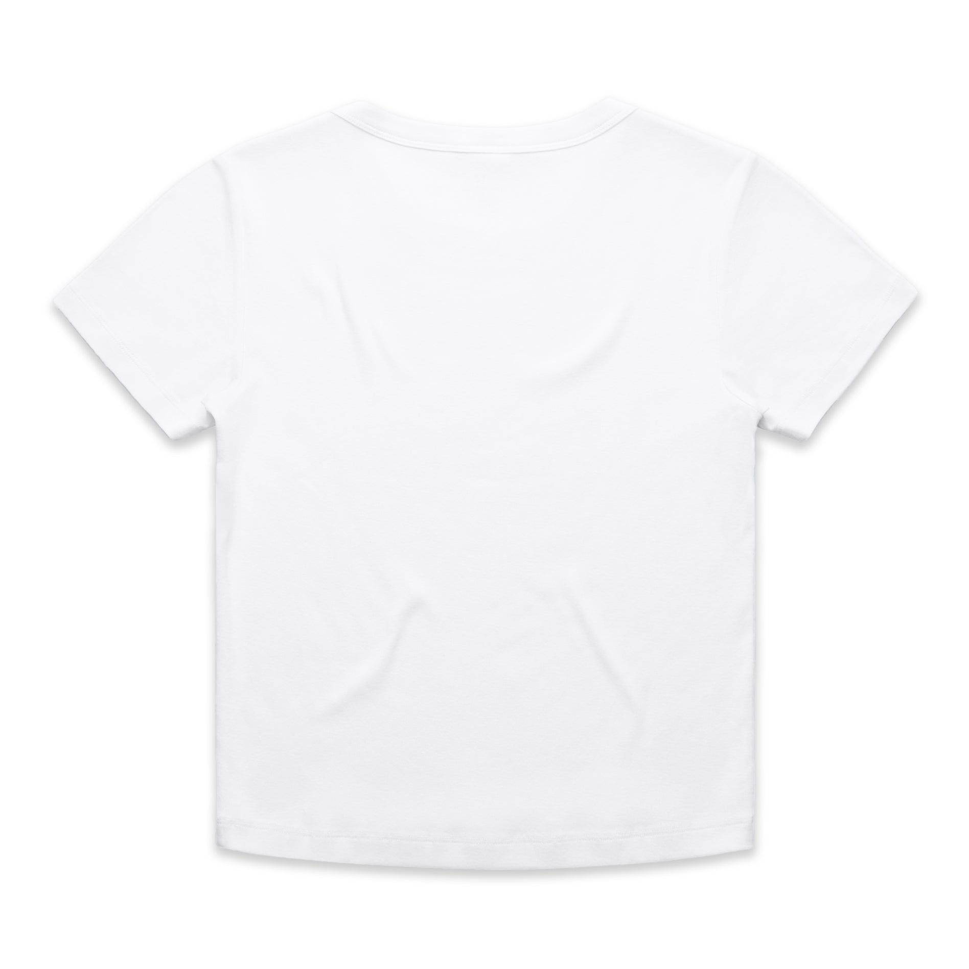 Ascolour Wos Organic Rib Baby Tee 4074 Organic Rib Baby Tee White Back - Custom Printed - Print Blanc