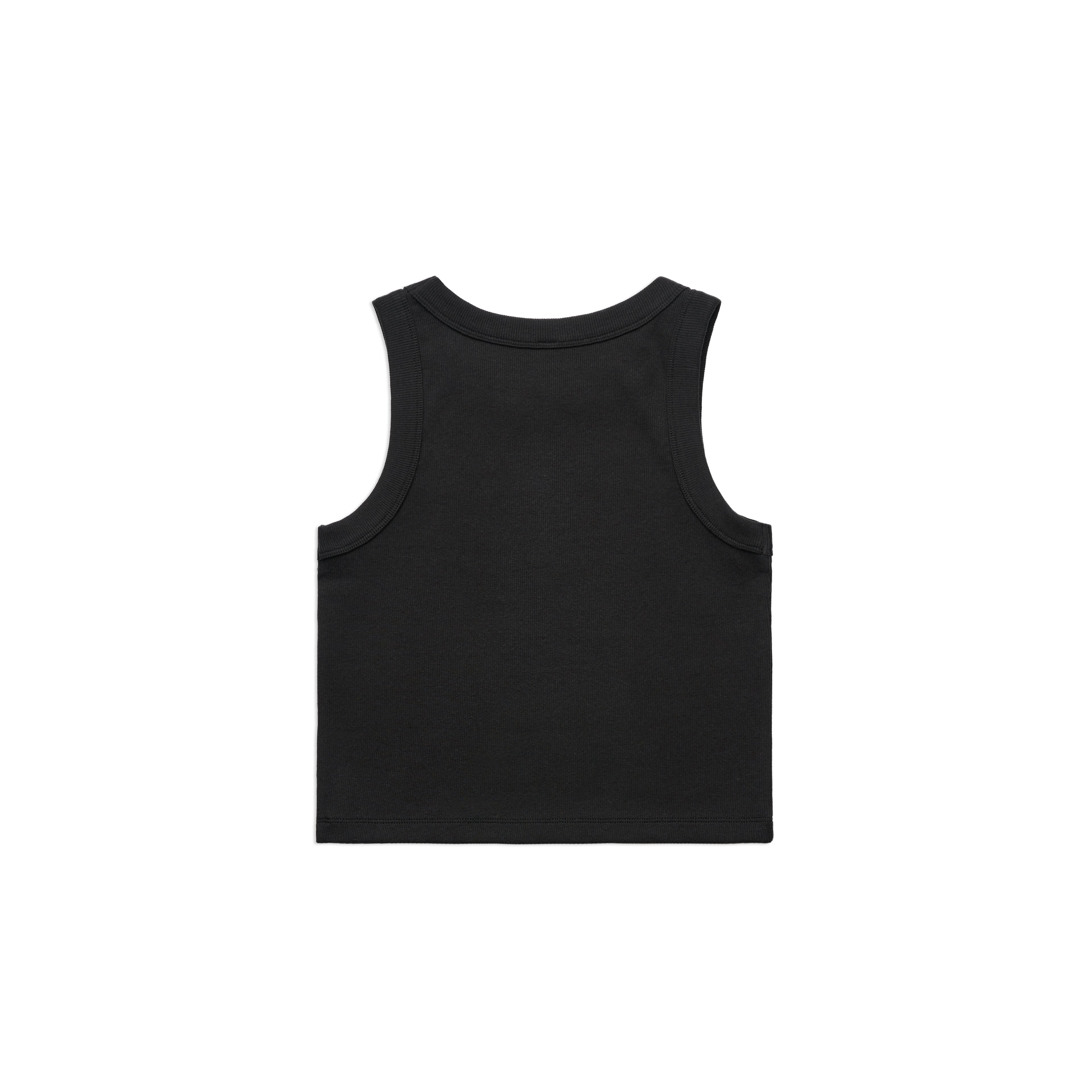 Ascolour Wos Organic Rib Crop Tank 4064G Organic Rib Crop Tank Black Back - Custom Printed - Print Blanc