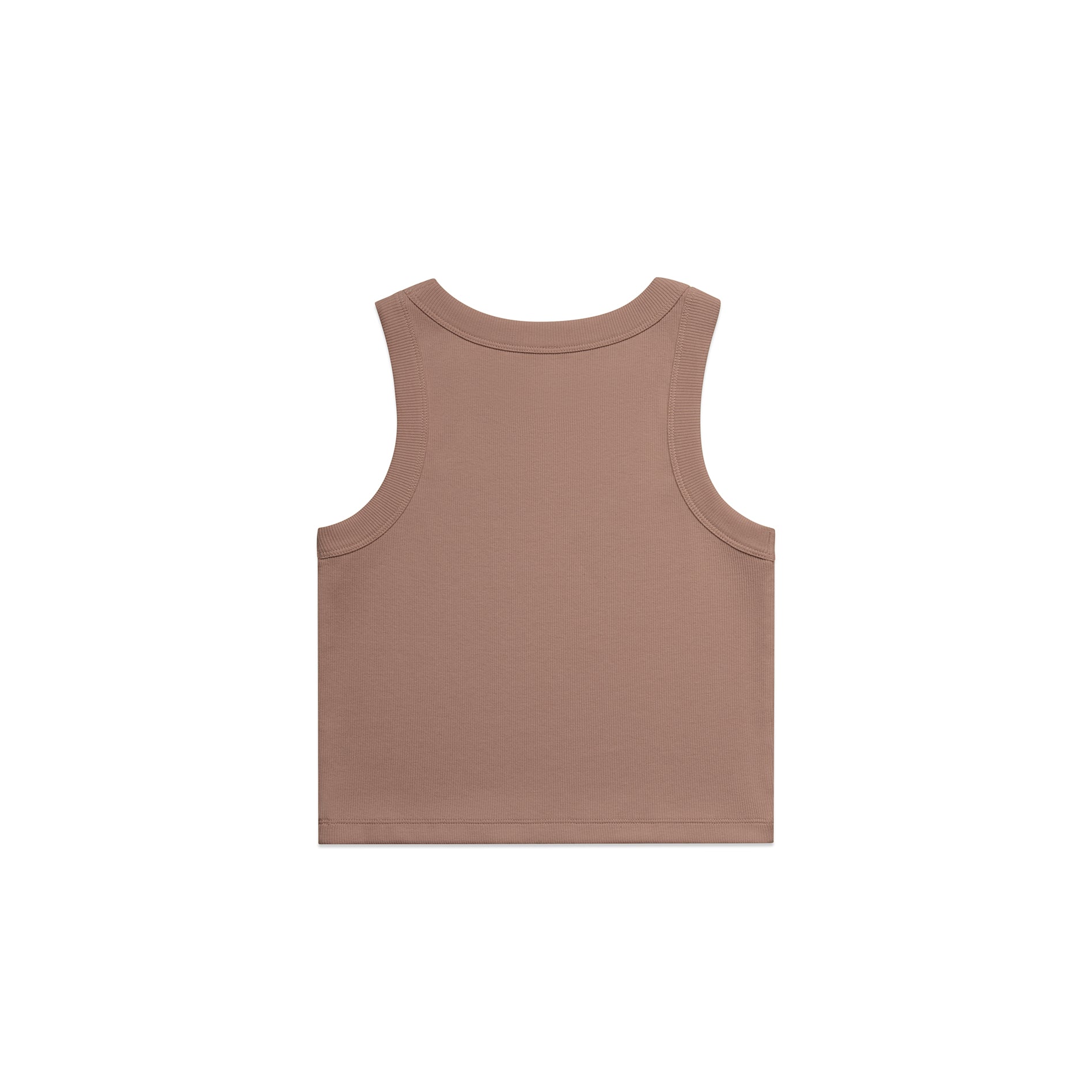 Ascolour Wos Organic Rib Crop Tank 4064G Organic Rib Crop Tank Hazy Pink Back - Custom Printed - Print Blanc