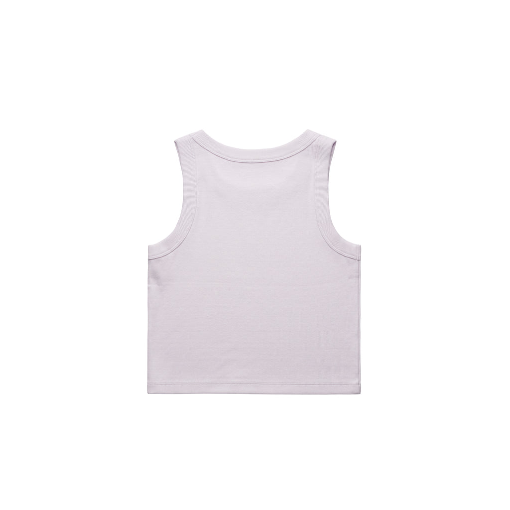 Ascolour Wos Organic Rib Crop Tank 4064G Organic Rib Crop Tank Orchid Back - Custom Printed - Print Blanc