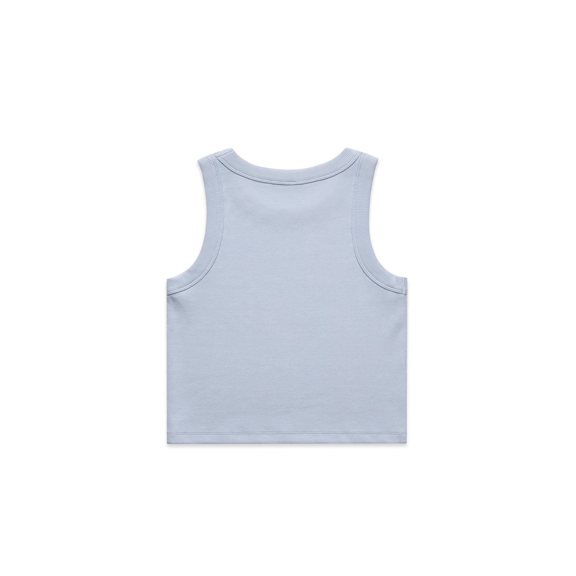 Ascolour Wos Organic Rib Crop Tank 4064G Organic Rib Crop Tank Powder Back - Custom Printed - Print Blanc