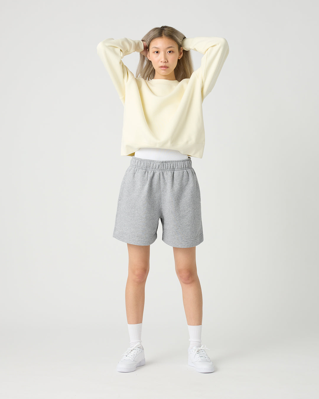 Ascolour Wos Relax Crew 4160 Relax Crew Butter Model 02 Front - Custom Printed - Print Blanc